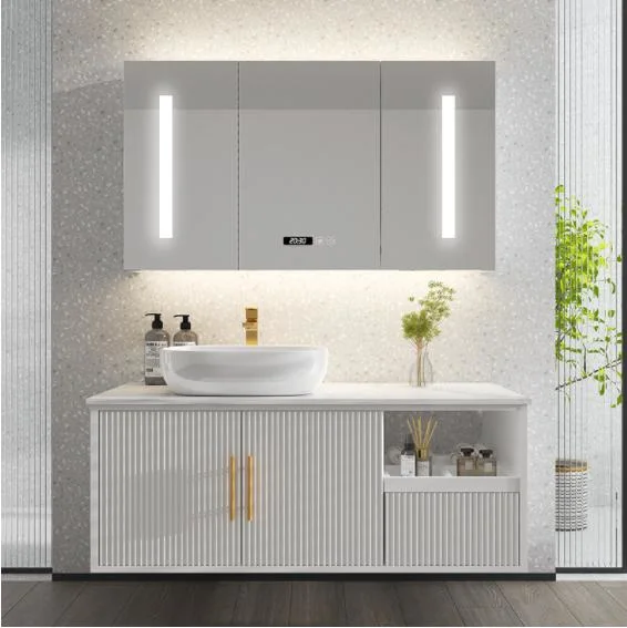 Rock Board Integrated Washing Machine Cabinet Balcony Washing Hand Washing Tank Washing Basin Cabinet Combination Simple Modern Smart Bathroom Cabinet