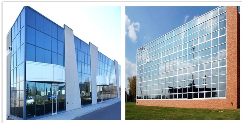 High Quality Structural Aluminum Frame Glass Curtain Walls Building Material
